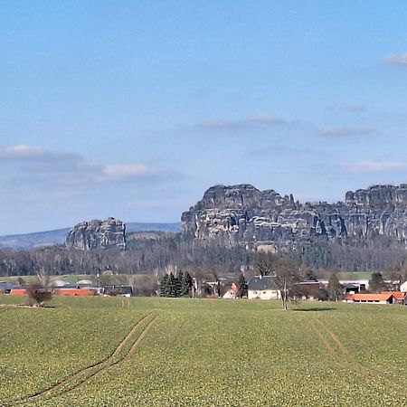 Ferienwohnung Blick Zum Zirkelstein Reinhardtsdorf-Schona Dış mekan fotoğraf