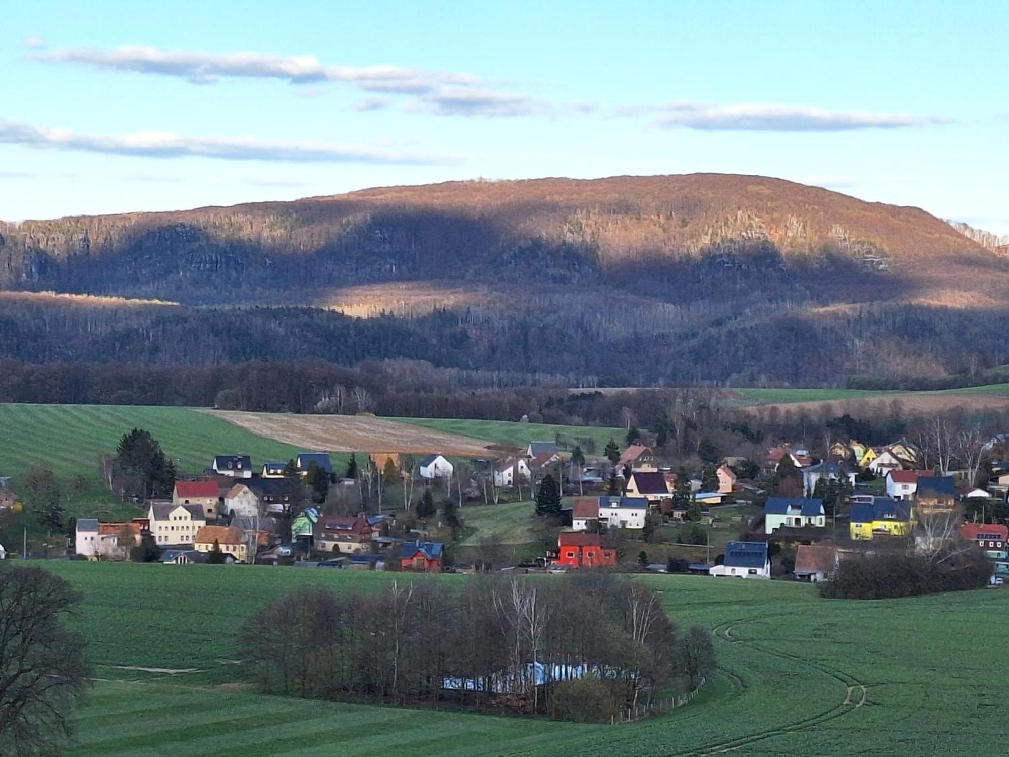 Ferienwohnung Blick Zum Zirkelstein Reinhardtsdorf-Schona Dış mekan fotoğraf
